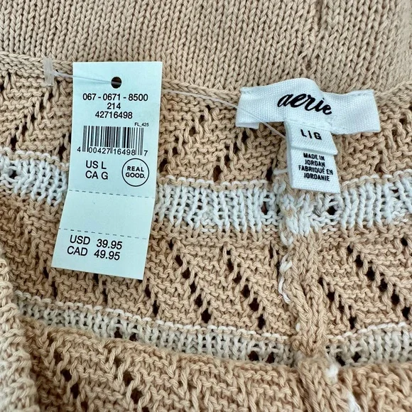 ☀️ New! AERIE Sweater Knit Striped Short - Picture 6 of 12